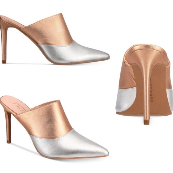 AVEC LES FILLES JOELLE METALLIC HEEL MULES - Picture 2 of 5